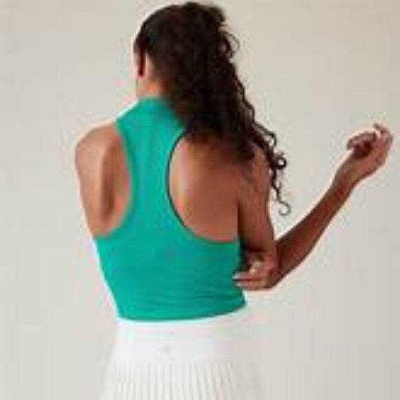 Athleta Aurora Seamless Crop Polo Top Size M NWT - Picture 5 of 8